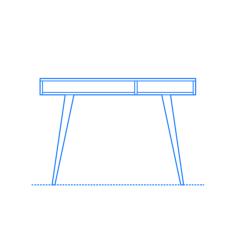 Furniture Desks Celine Desk Sketch Svg Vector, Free Vectors File
